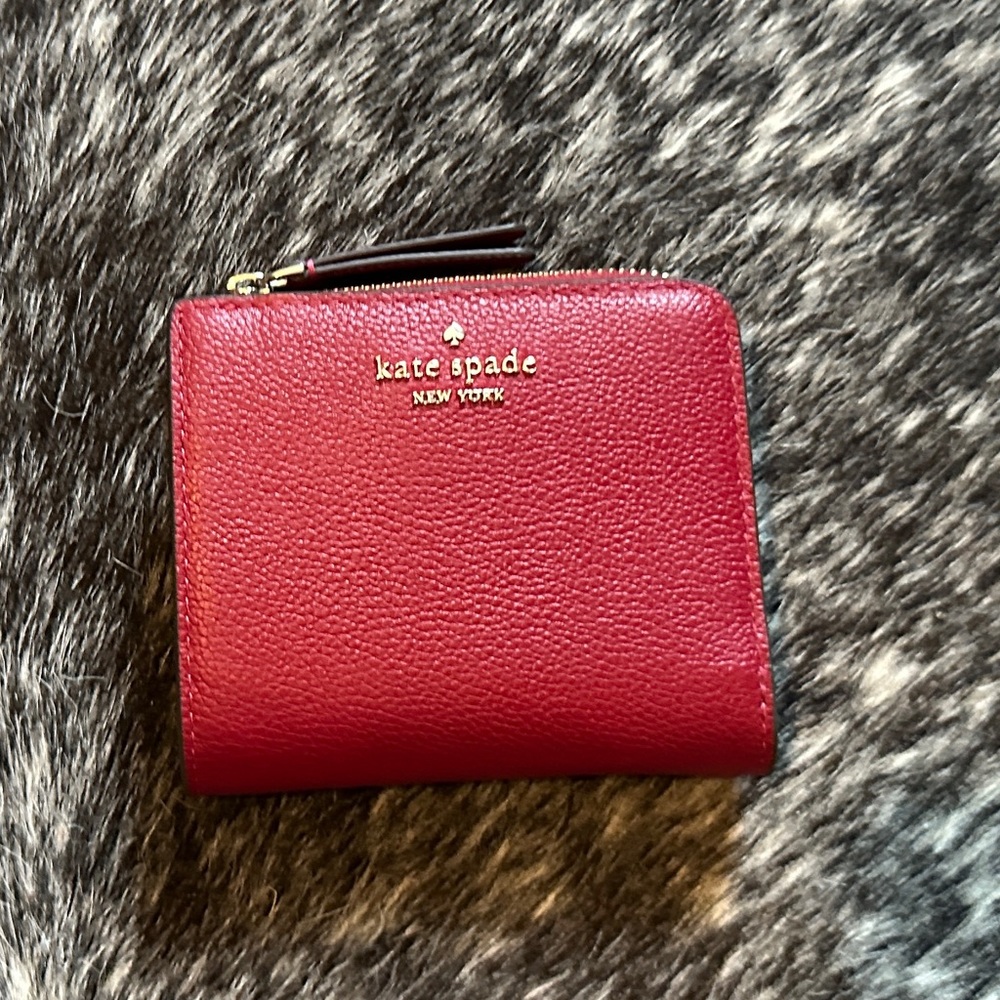 Kate Spade Red Leather Wallet Card Holder
